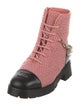 Chanel 2022 Tweed Combat Boots