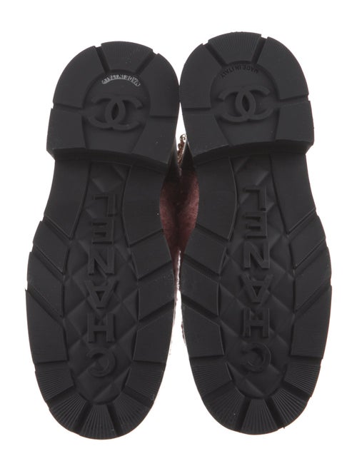 Chanel 2022 Tweed Combat Boots