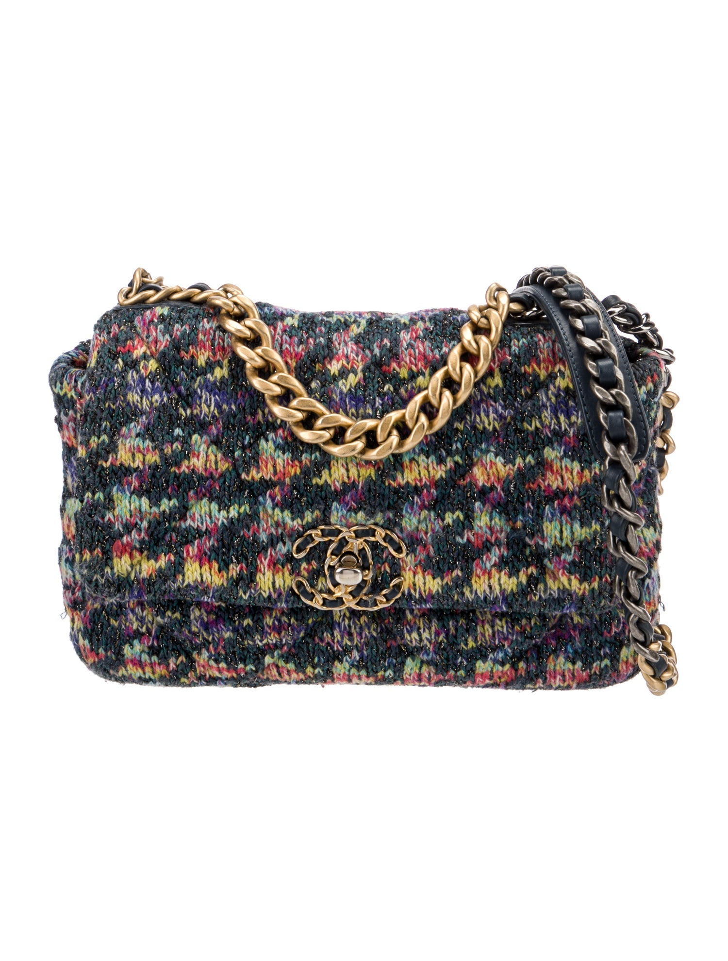 Chanel Tweed Medium 19 Flap Bag