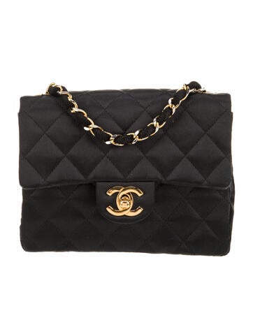 Chanel Crossbody Bags Classic Satin Mini Square Flap Bag