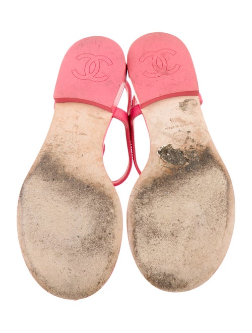 Chanel 2023 Interlocking CC Logo T-Strap Sandals