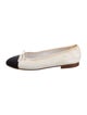Chanel Interlocking CC Logo Leather Ballet Flats