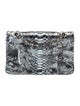 Chanel Classic Medium Python Double Flap Bag