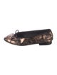 Chanel Interlocking CC Logo Goat Leather Ballet Flats