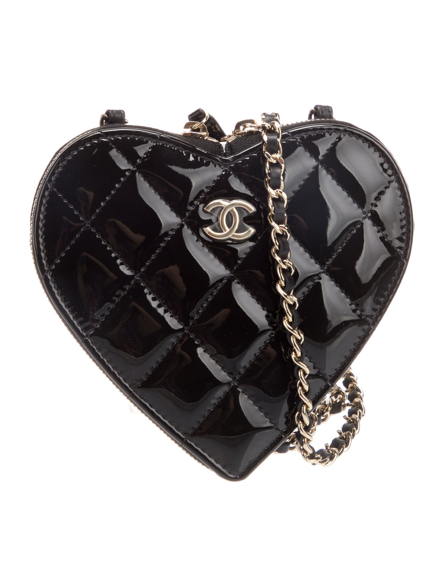 Chanel 2023 Double Heart Clutch w/ Chain