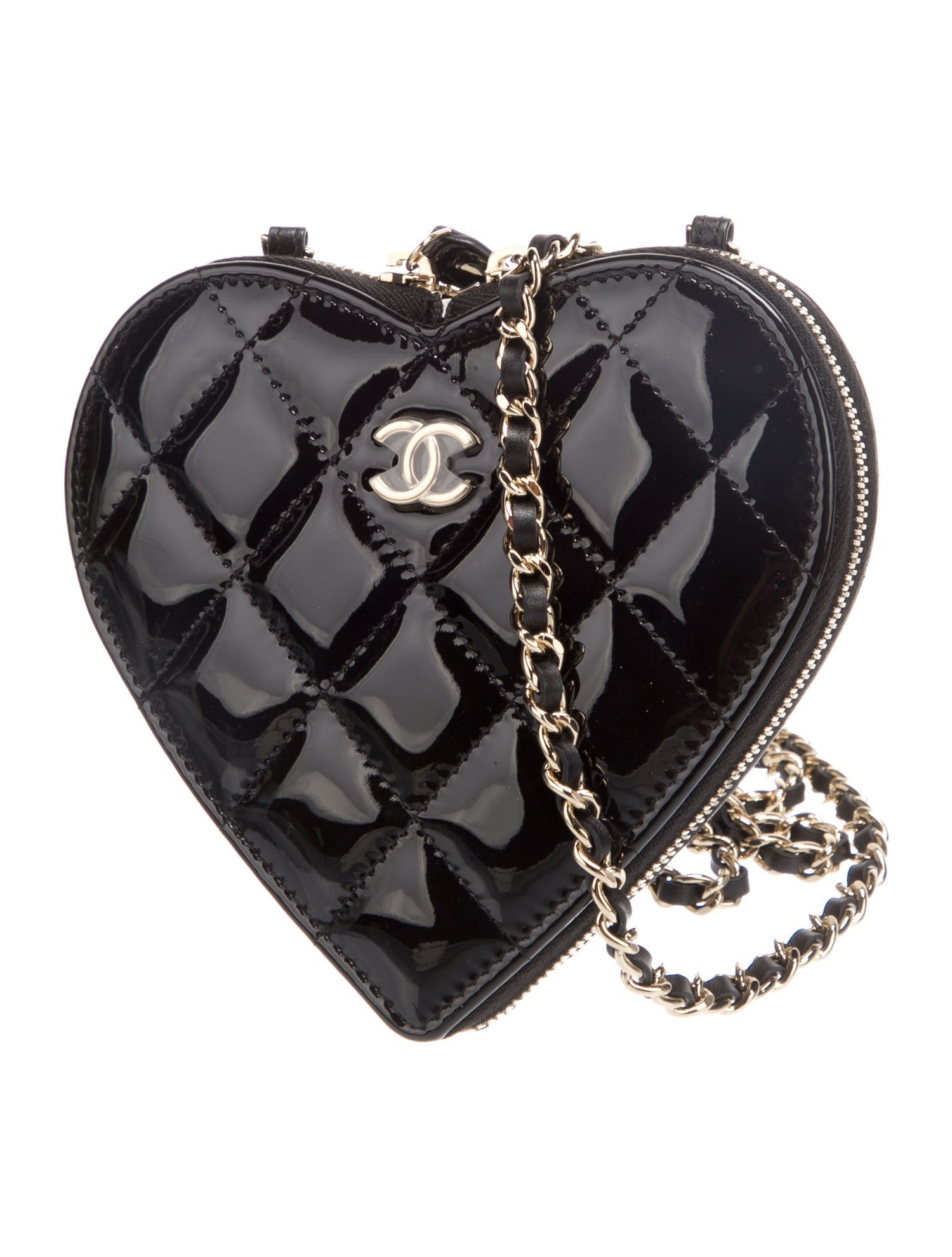Chanel 2023 Double Heart Clutch w/ Chain