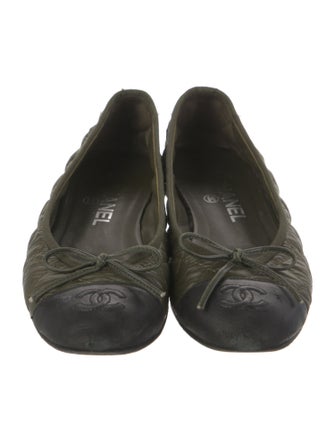 Chanel Interlocking CC Logo Nylon Ballet Flats