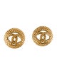 Chanel Vintage Woven CC Clip-On Earrings