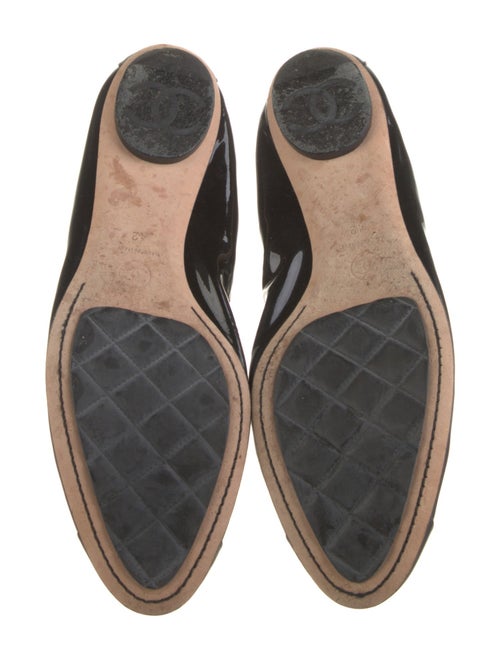 Chanel Interlocking CC Logo Patent Leather Ballet Flats