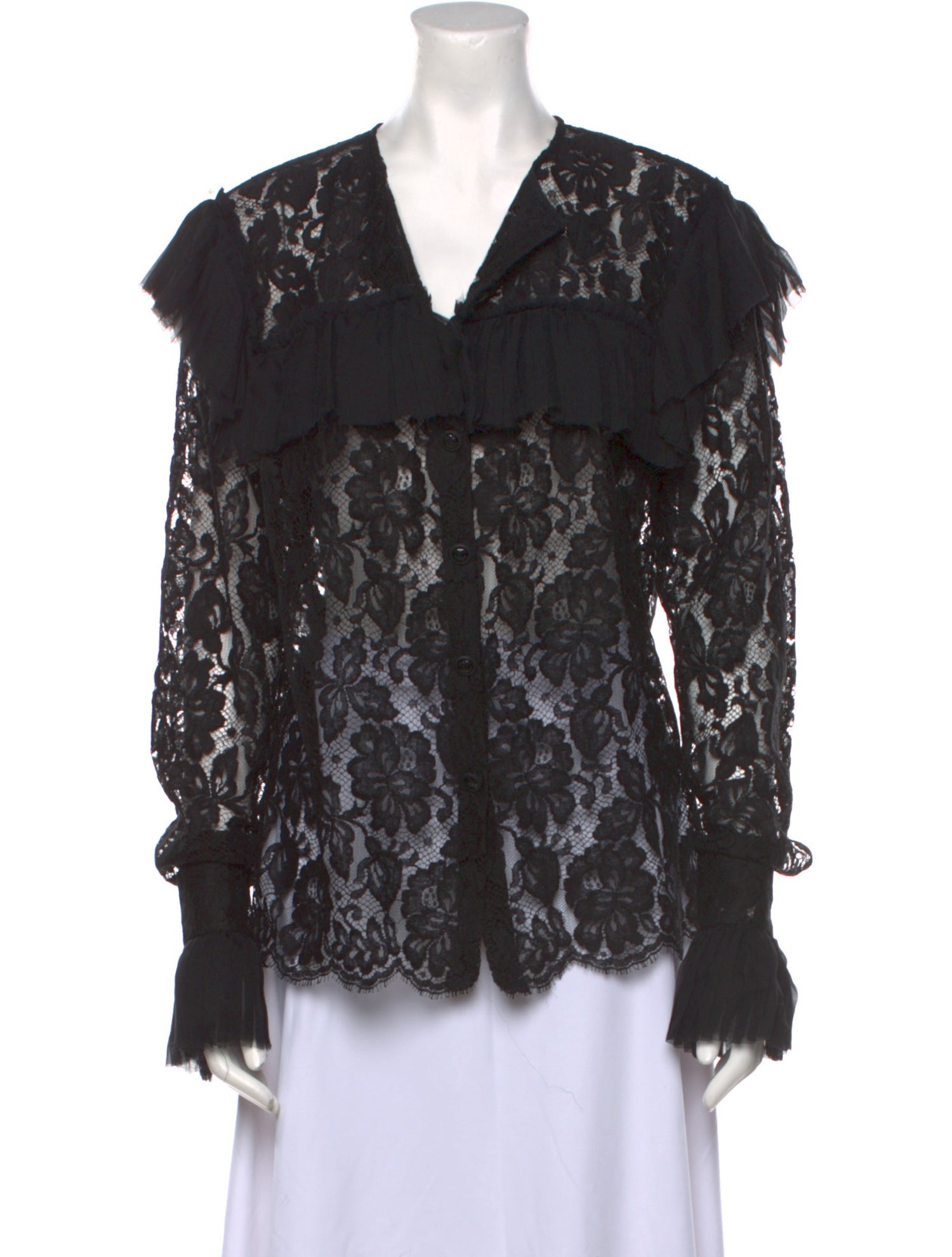 Chanel 2018 Lace Pattern Blouse