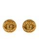 Chanel Vintage Textured CC Clip-On Earrings