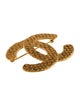 Chanel Vintage Woven CC Logo Brooch