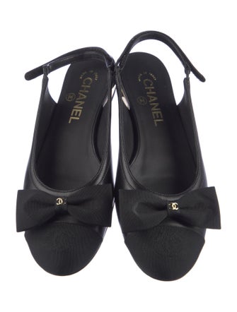 Chanel 2024 Interlocking CC Logo Slingback Flats