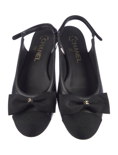 Chanel 2024 Interlocking CC Logo Slingback Flats