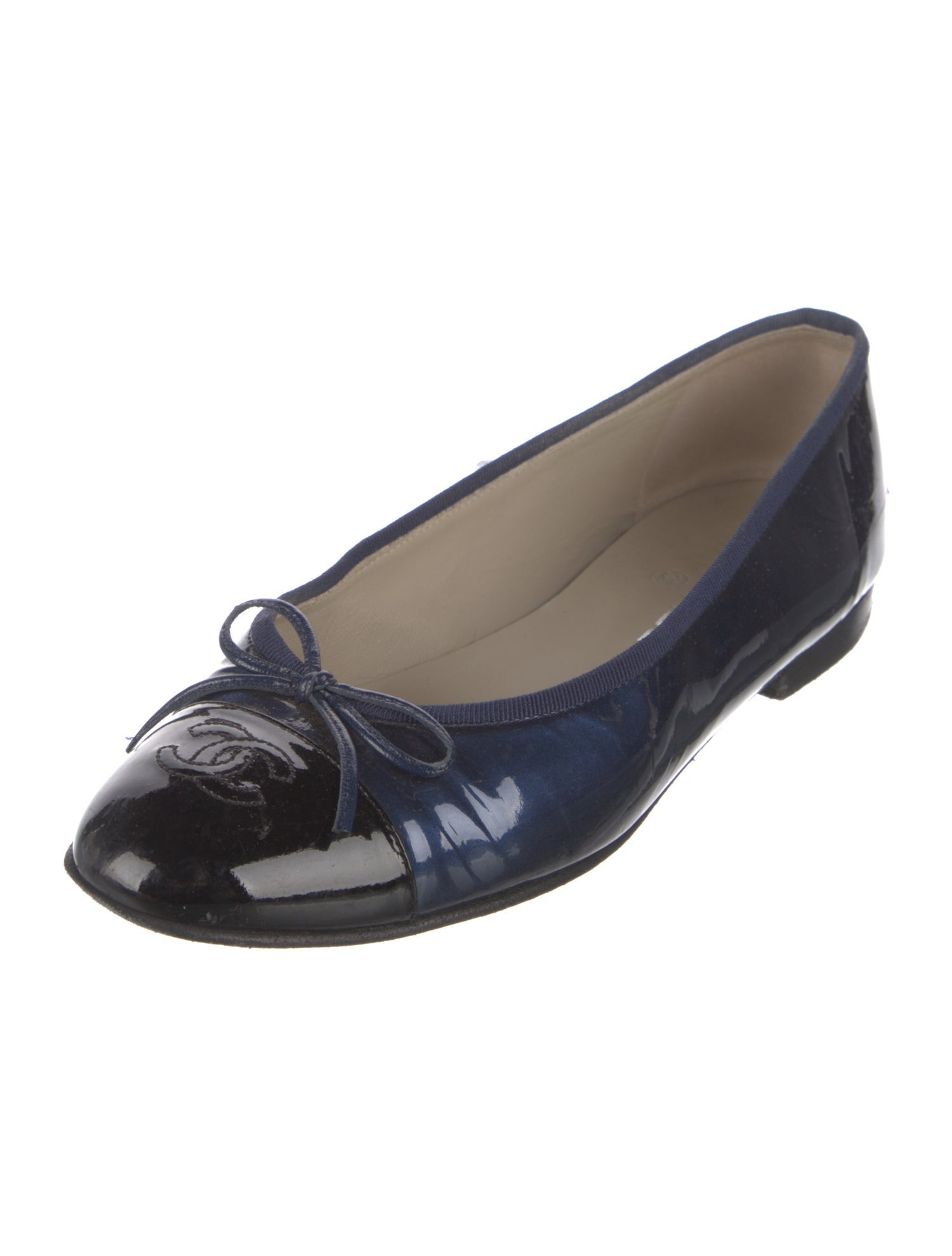 Chanel 2013 Interlocking CC Logo Ballet Flats