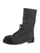 Chanel 2022 Interlocking CC Logo Combat Boots