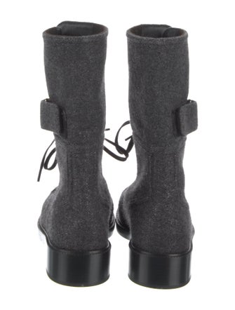 Chanel 2022 Interlocking CC Logo Combat Boots
