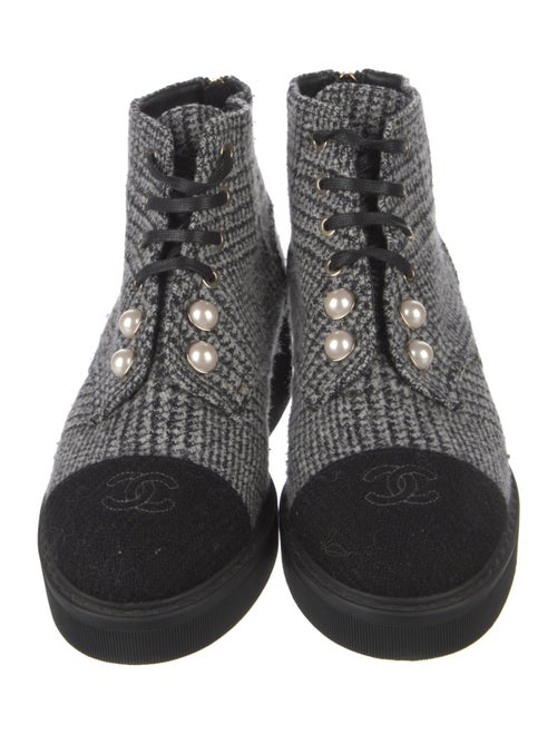 Chanel 2020 Interlocking CC Logo Combat Boots