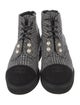 Chanel 2020 Interlocking CC Logo Combat Boots