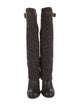 Chanel Tweed Moto Boots