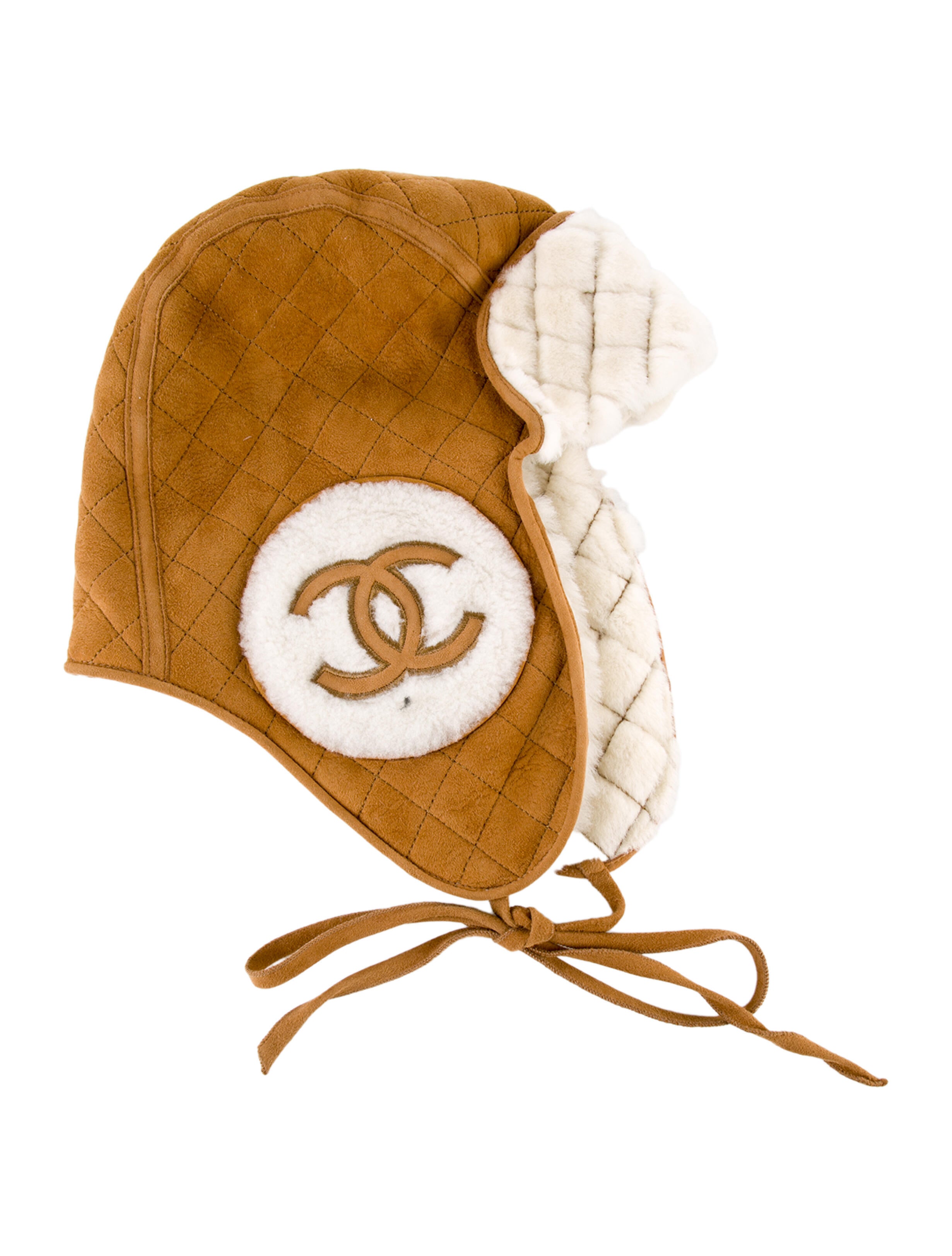 Chanel Quilted CC Shearling Trapper Hat
