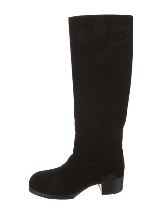 Chanel 2021 Interlocking CC Logo Riding Boots