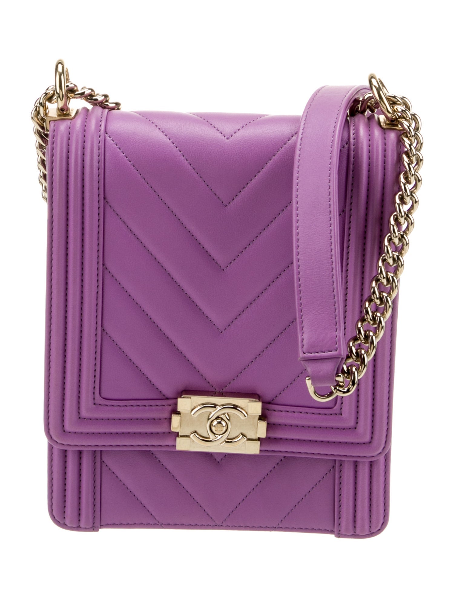 Chanel North/South Chevron Boy Bag