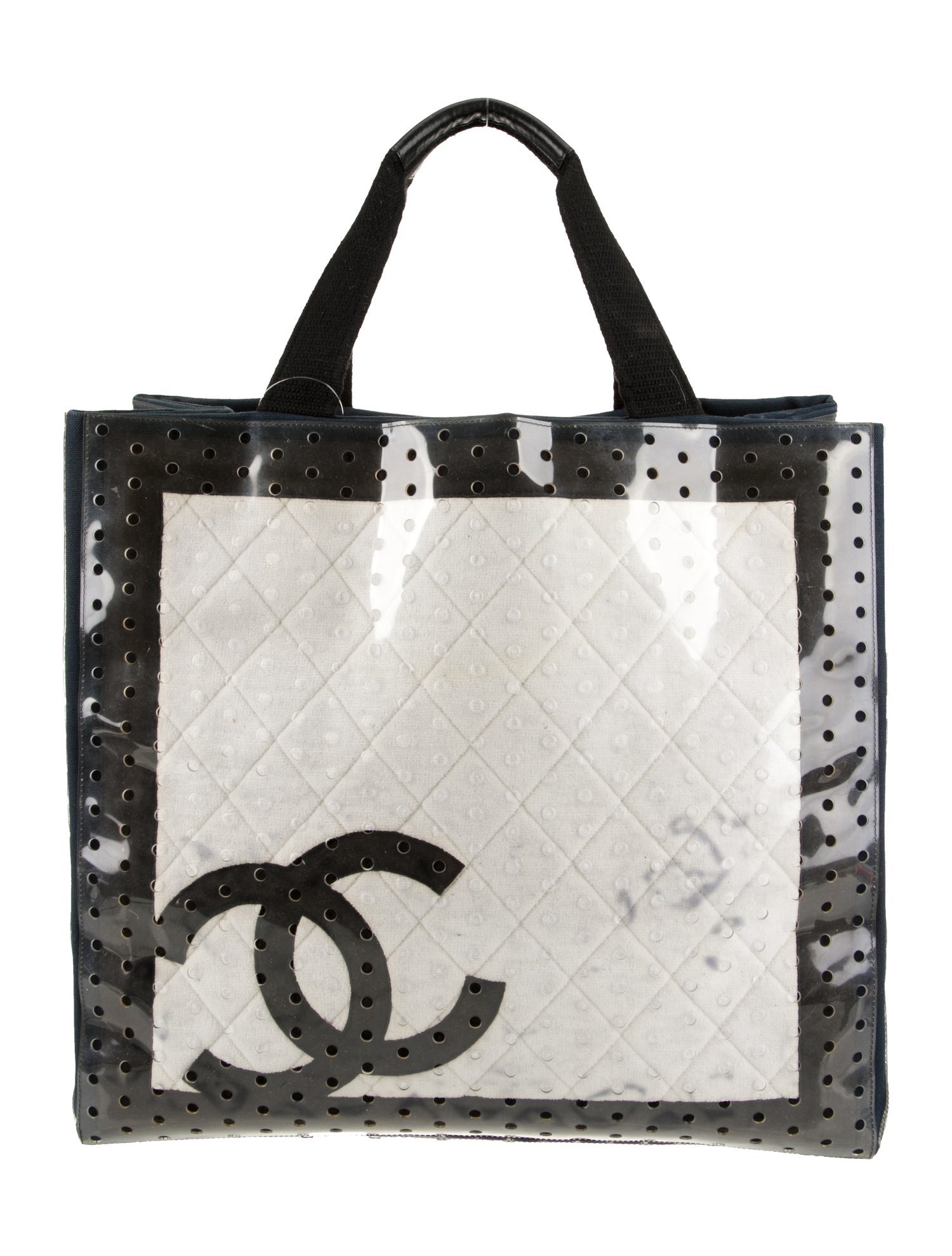 Chanel Perforated Terry Cloth Beach Tote