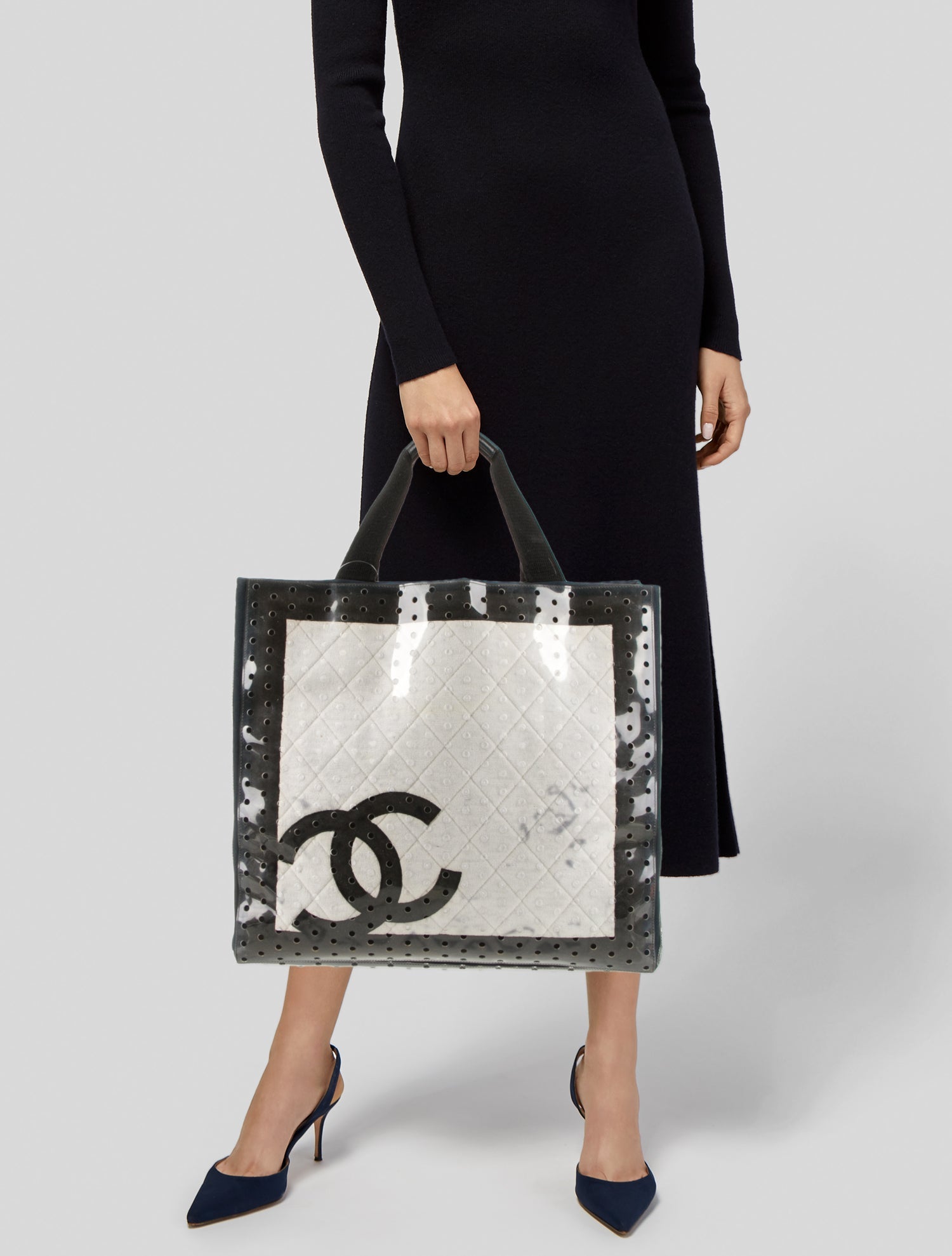 Chanel Perforated Terry Cloth Beach Tote
