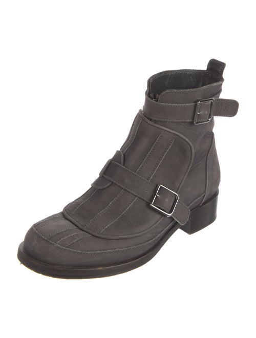 Chanel 2011 Interlocking CC Logo Moto Boots