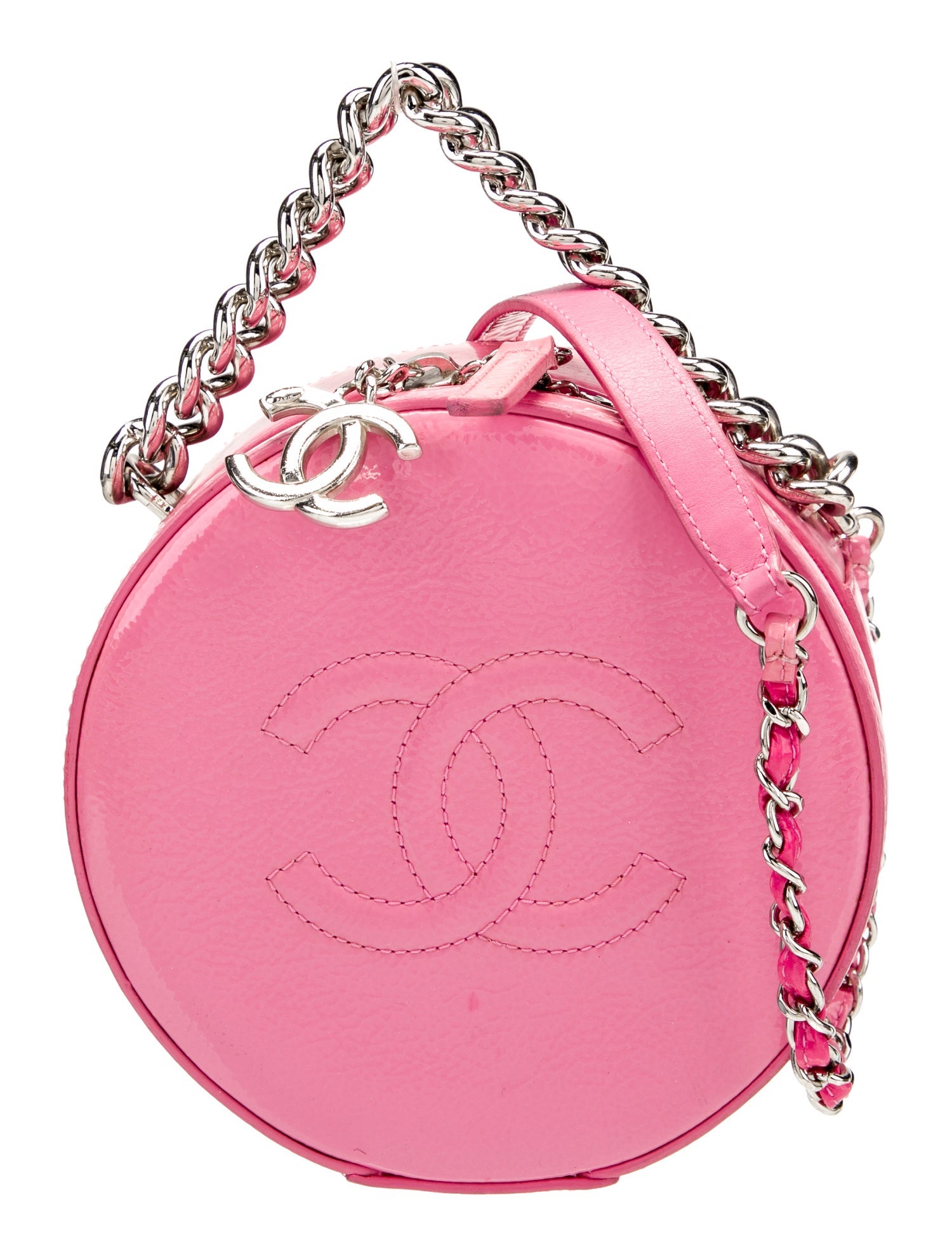 Chanel Patent Round As Earth Bag
