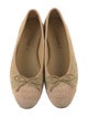 Chanel Interlocking CC Logo Suede Ballet Flats