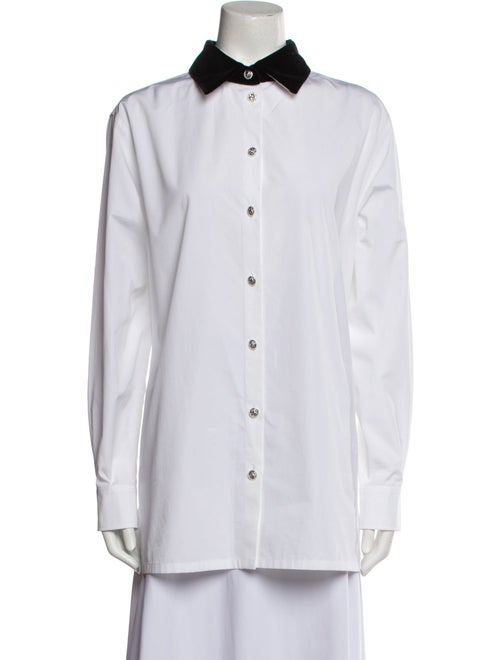Chanel 2022 Long Sleeve Button-Up Top
