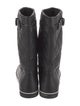 Chanel Interlocking CC Logo Leather Rain Boots
