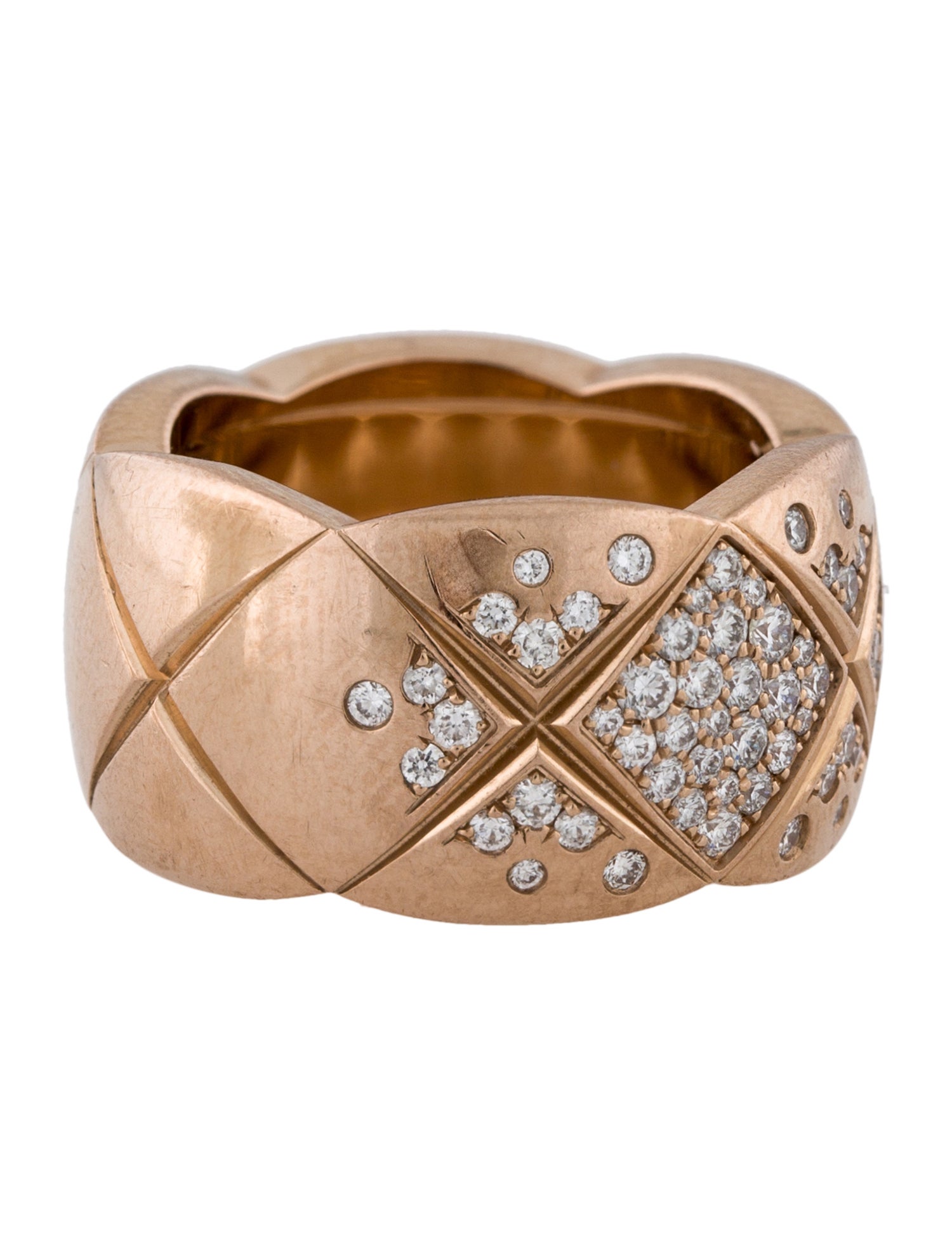 Chanel 18K Diamond Coco Crush Ring