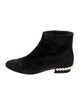 Chanel Interlocking CC Logo Suede Boots