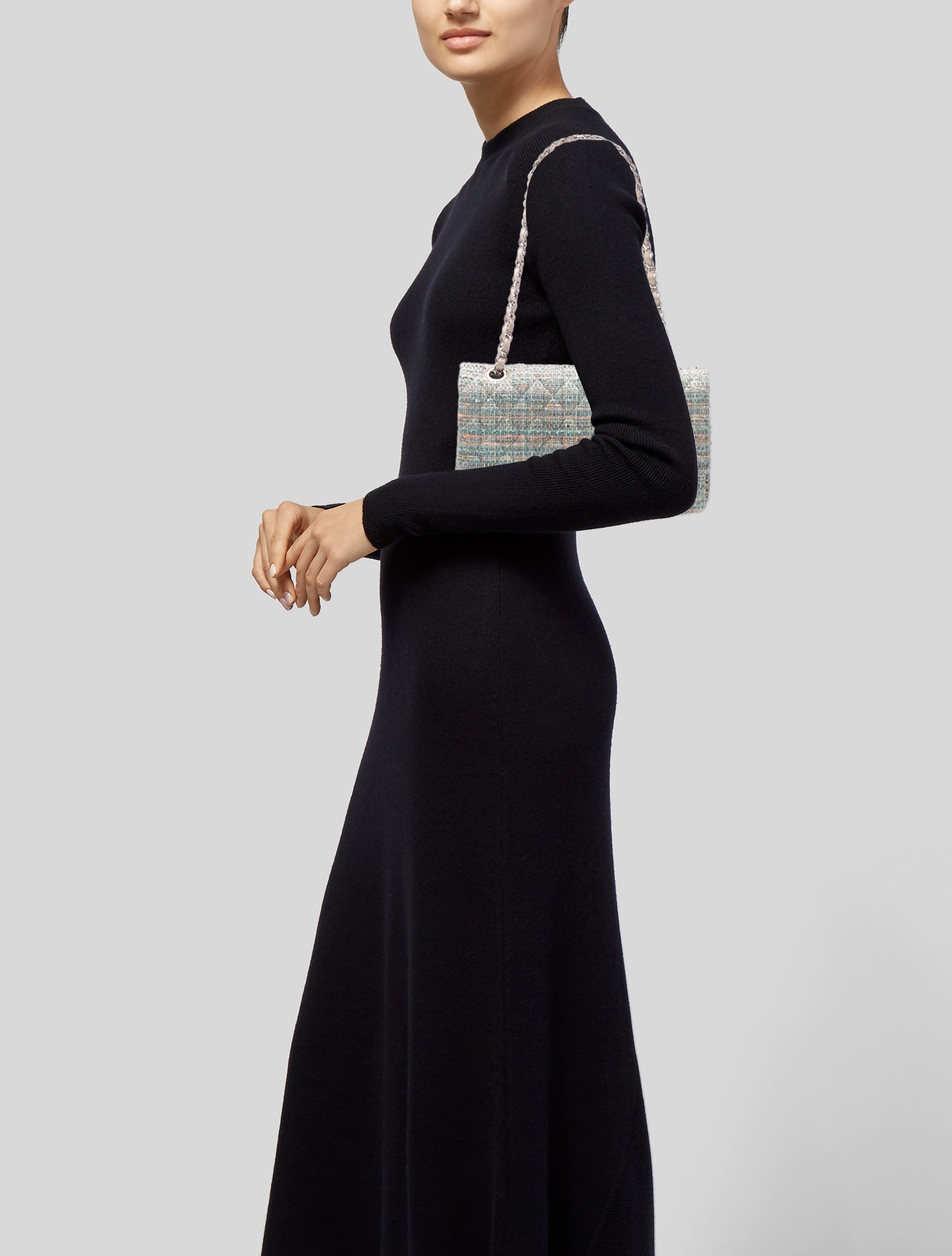 Chanel Classic Medium Tweed Double Flap Bag