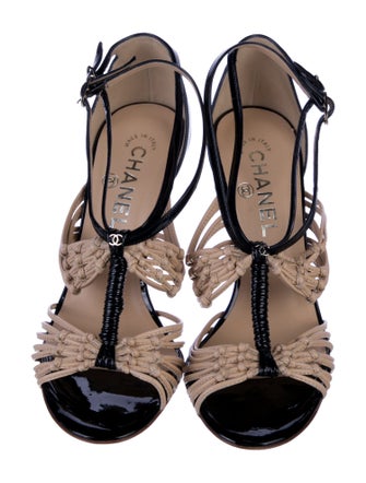 Chanel Vintage 2008 T-Strap Sandals