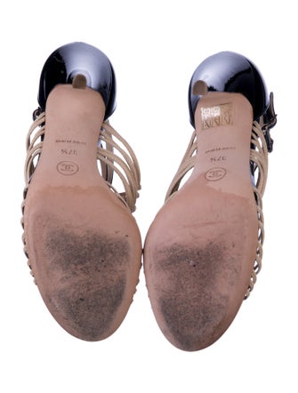 Chanel Vintage 2008 T-Strap Sandals