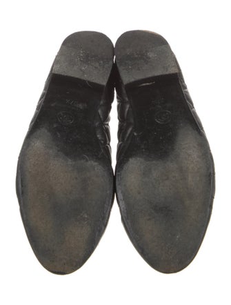 Chanel Interlocking CC Logo Leather Flats