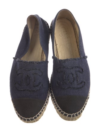 Chanel Canvas Raw-Edge Trim Espadrilles