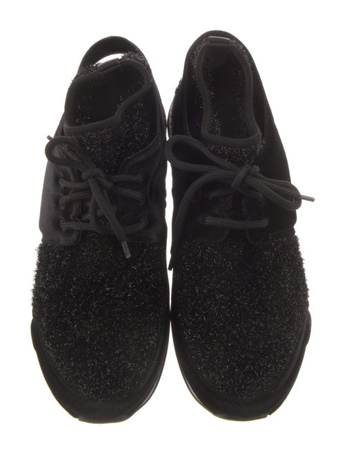 Chanel Interlocking CC Logo Velvet Sneakers