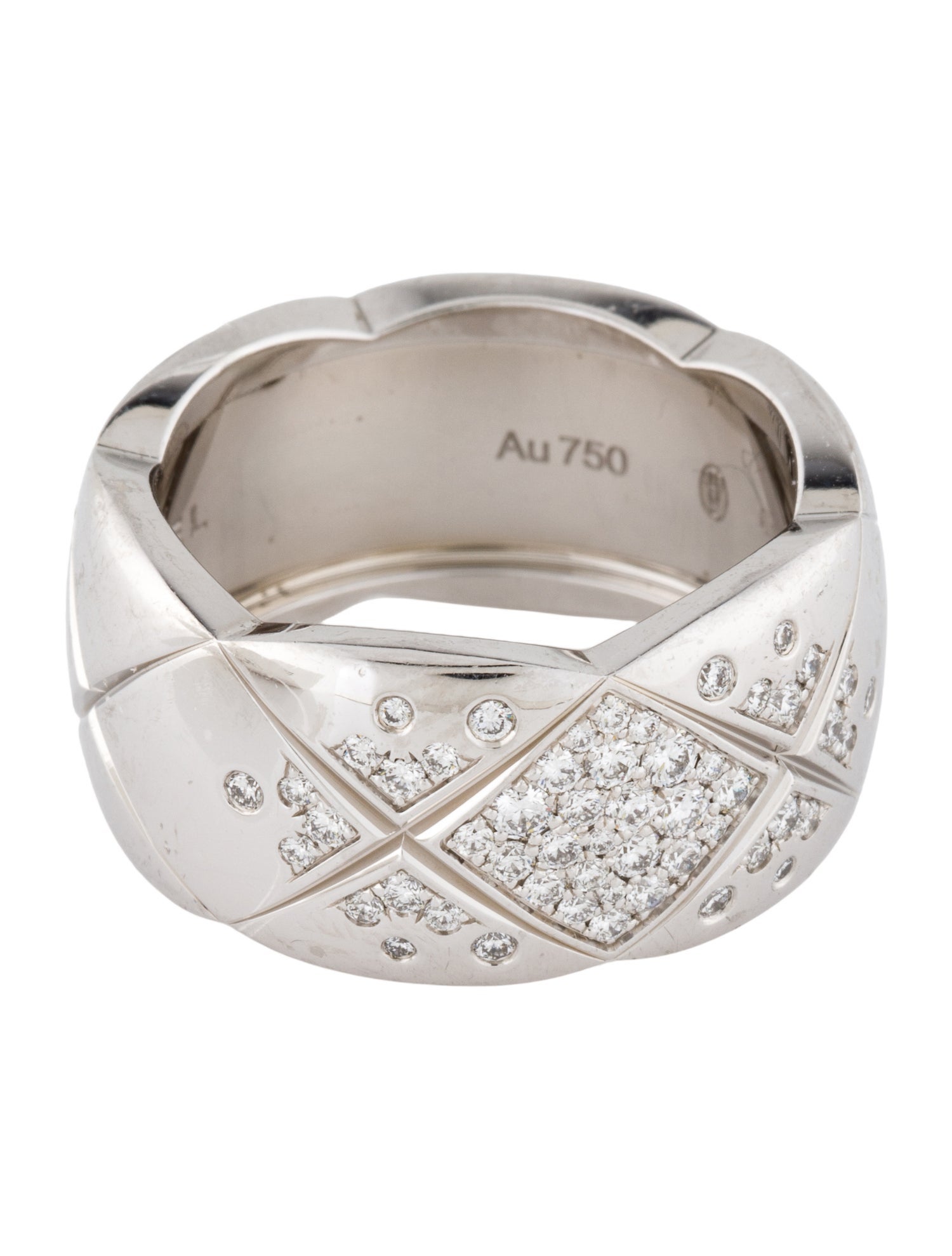 Chanel 18K Diamond Coco Crush Ring