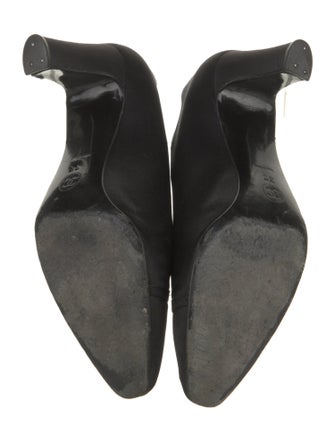 Chanel Interlocking CC Logo Satin Pumps