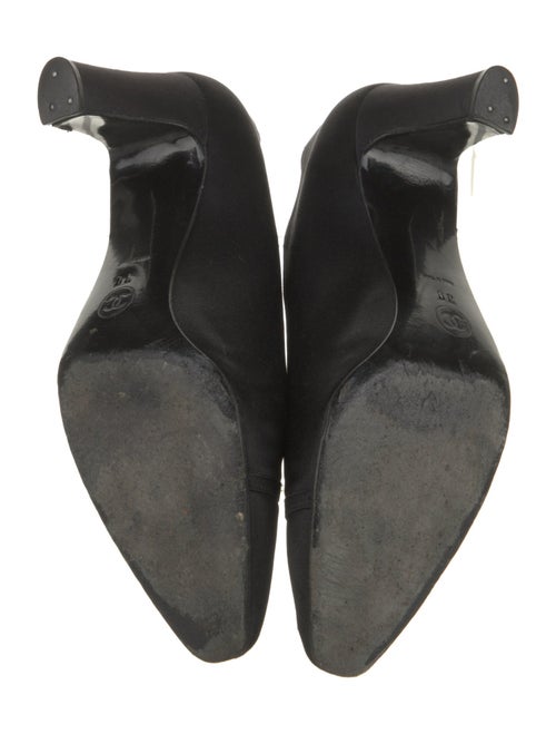 Chanel Interlocking CC Logo Satin Pumps