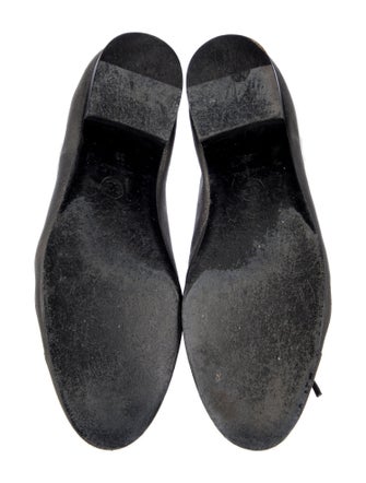 Chanel Interlocking CC Logo Suede Ballet Flats