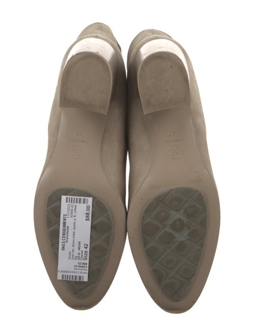 Chanel Interlocking CC Logo Suede Boots