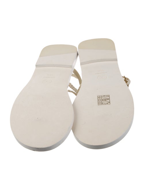 Chanel 2021 Interlocking CC Logo T-Strap Sandals