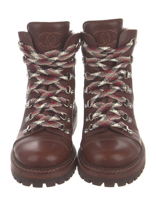 Chanel 2018 Interlocking CC Logo Combat Boots