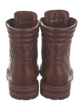 Chanel 2018 Interlocking CC Logo Combat Boots